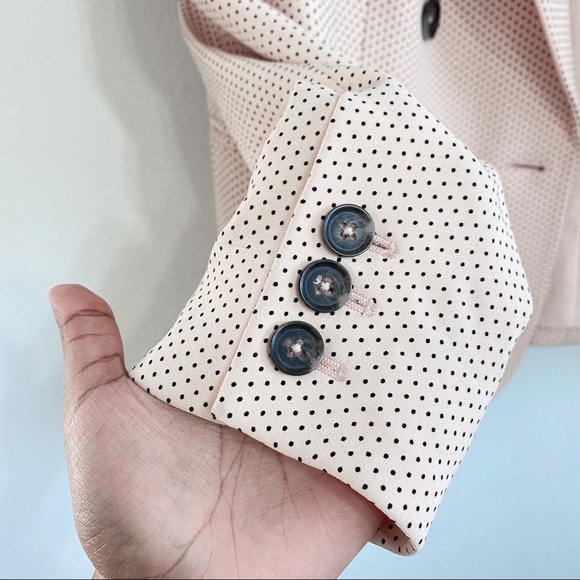 Rebecca Taylor Pindot Blush Pink Polka Dot Blazer - Picture 11 of 16